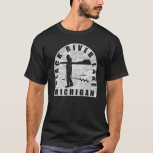Black River Lake Ice Fischen T-Shirt