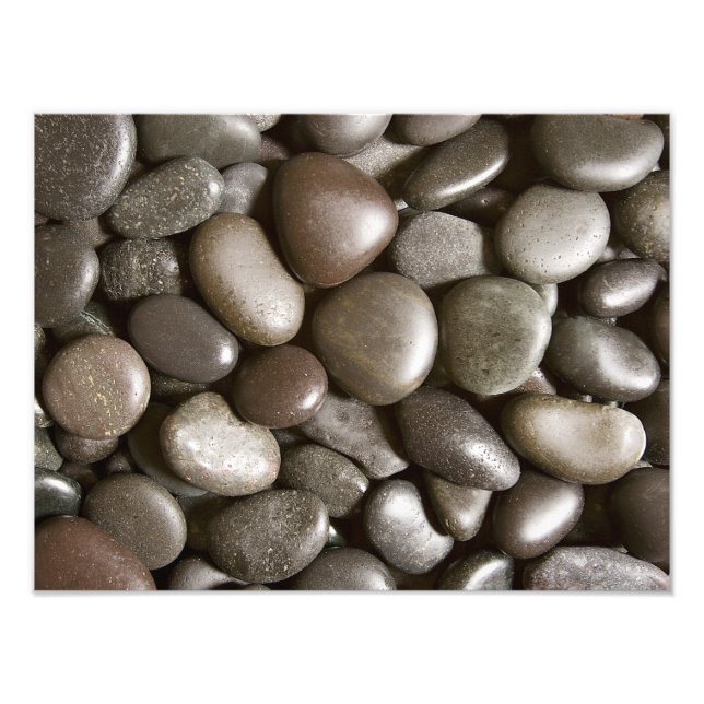 Black River Rock Nature Zen Pebble Fotodruck (Vorne)