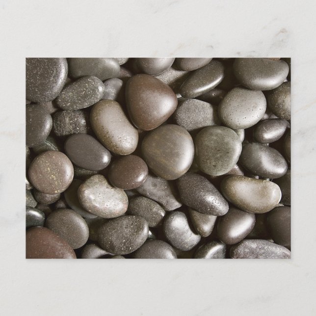 Black River Rock Nature Zen Pebble Postkarte (Vorderseite)