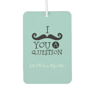 Black Robin Egg Blue Mustache Spaß Autolufterfrischer