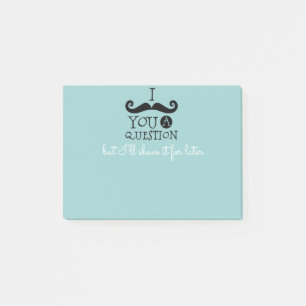 Black Robin Egg Blue Mustache Spaß Post-it Klebezettel
