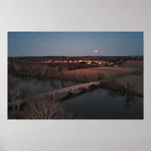 Black Rock Bridge Vollmond Poster