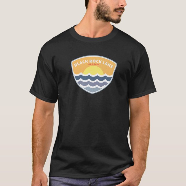 Black Rock Lake Georgia Ga Sunset Vacation T-Shirt (Vorderseite)