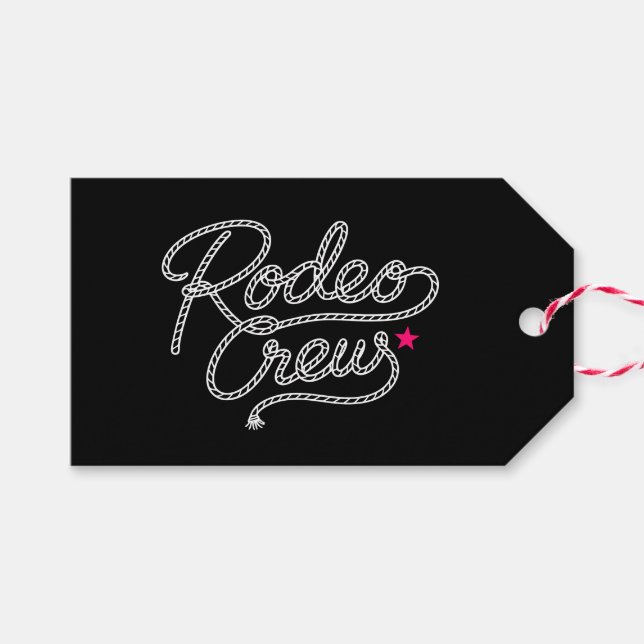 Black Rodeo Crew Junggesellinnen-Abschiedsparty Geschenkanhänger (Vorderseite (Horizontal))
