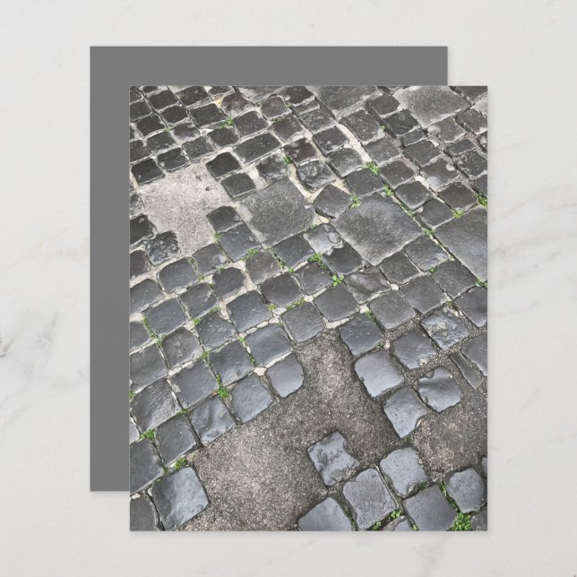 Black Roman Cobblestones Scrapbook Paper (Vorne/Hinten)