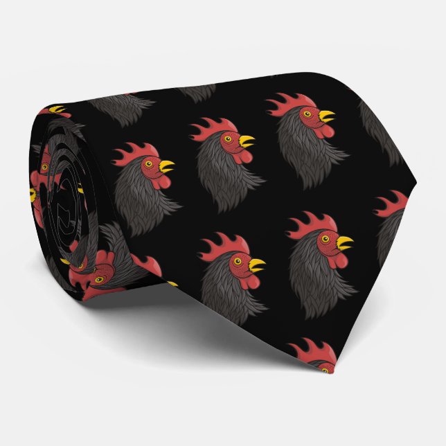Black Rooster Krawatte (Gerollt)