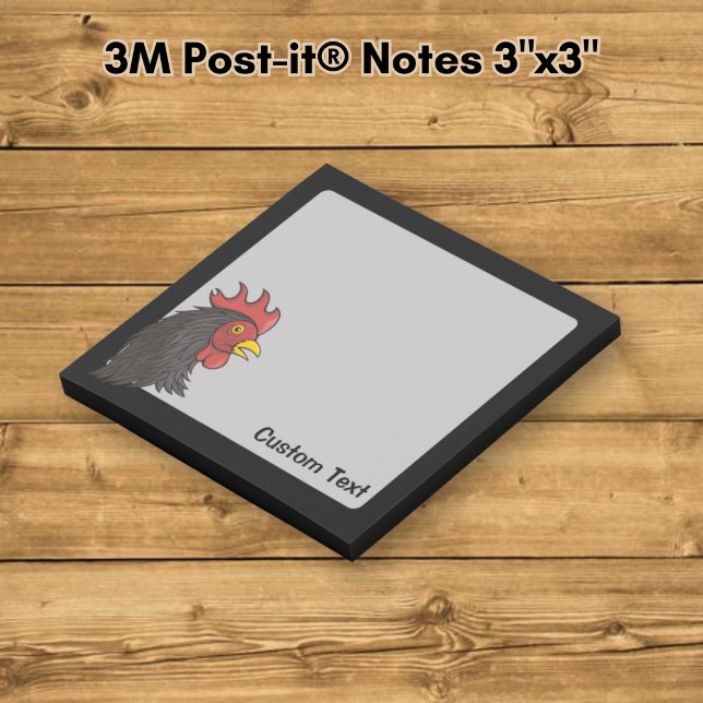 Black Rooster Post-it Klebezettel (Von Creator hochgeladen)