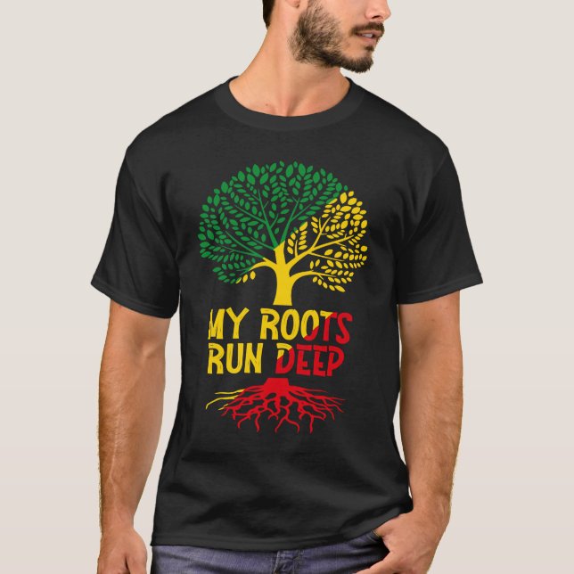 Black Roots Black History Monat B T-Shirt (Vorderseite)