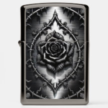Black Rose and Metallic Thorns Gothic 4