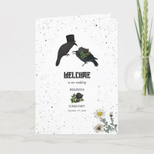 Black Rose Crows Wedding Order of Service Programm