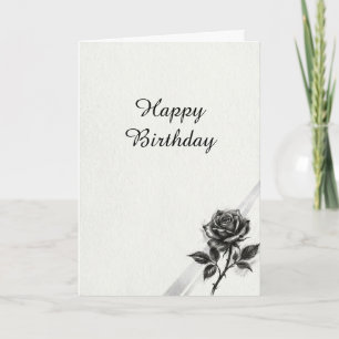 Black Rose Geburtstag Karte
