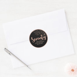 Black Rose Gold 70. Geburtstagsparty Gunst Sticker
