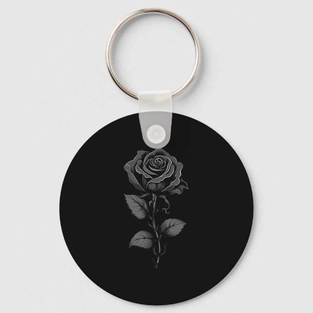 Black Rose Graphic Premium Tri-blend  Schlüsselanhänger (Vorderseite)