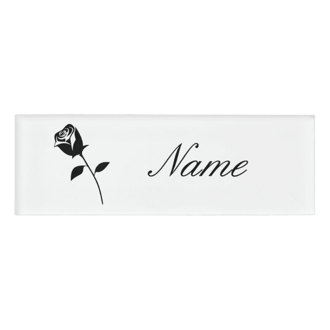 Black Rose Valentine Blume Thunder_Cove Namenschild (Vorderseite)
