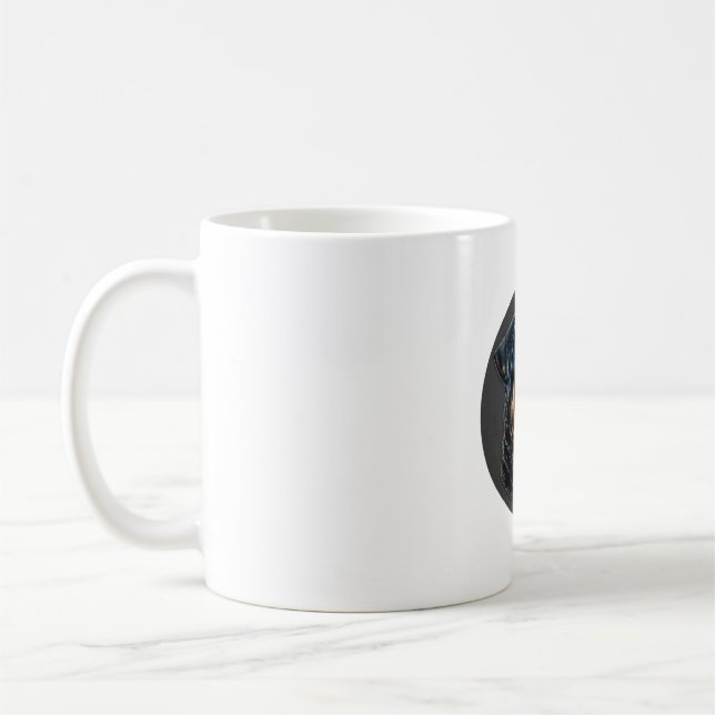Black Rottweiler Kaffeetasse (Links)
