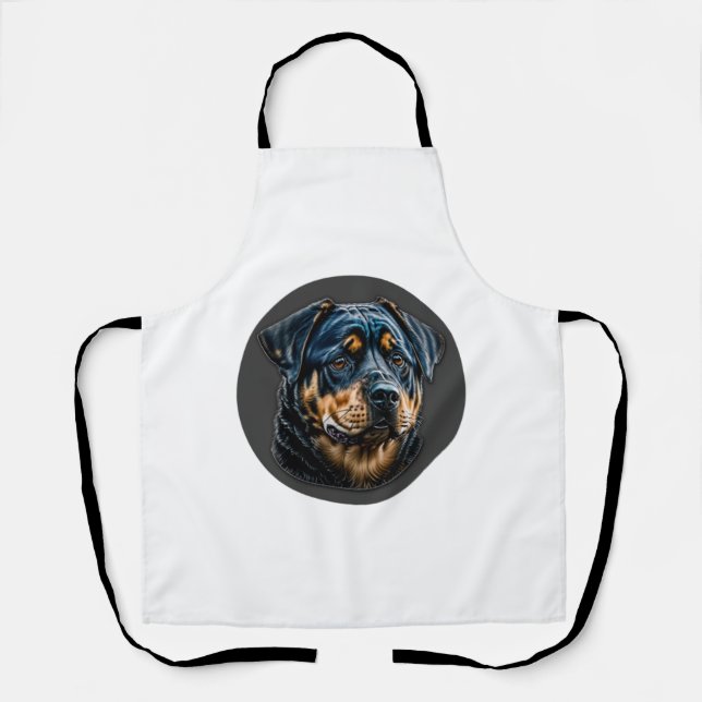 Black Rottweiler Schürze (Vorderseite)