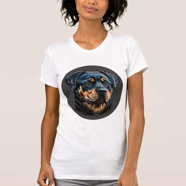 Black Rottweiler T-Shirt (Vorderseite)