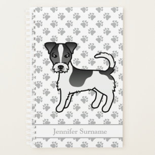 Black Rough Coat Jack Russell Terrier Dog & Name Planer