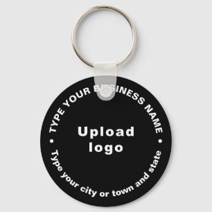 Black Round-Schlüsselanhänger für Geschäftsmarken Schlüsselanhänger