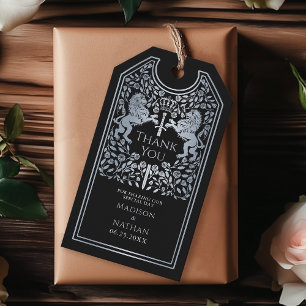 Black Royal Lion Medieval Sword Wedding Vielen Dan Geschenkanhänger