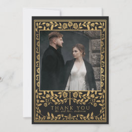 Black Royal Medieval Sword Wedding Dankeskarte