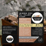 Black Rubbish Skip, Skip/Dumpster Company Flyer<br><div class="desc">Black Rubbish Skip,  Skip/Dumpster Company Werbung Flyer durch den Business Card Store.</div>