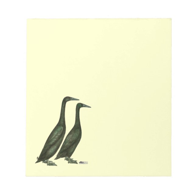 Black Runner Ducks Notizblock (Vorderseite)