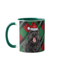 Black Russian Terrier Dog Green Red Holiday Karier