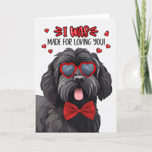 Black Russian Terrier Dog Love You Valentine Feiertagskarte