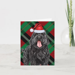 Black Russian Terrier Dog Weihnachtsfeiertag Karie Feiertagskarte
