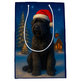 Black Russian Terrier Holiday  Mittlere Geschenktüte