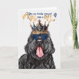 Black Russian Terrier King für einen Geburtstag Karte