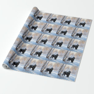 Black Russian Terrier Let It Snow Weihnachten Geschenkpapier
