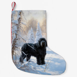 Black Russian Terrier Let It Snow Weihnachten Kleiner Weihnachtsstrumpf