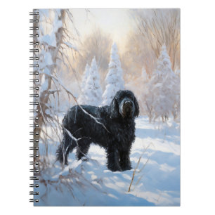 Black Russian Terrier Let It Snow Weihnachten Notizblock
