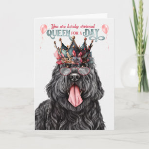Black Russian Terrier Queen für einen Geburtstag Karte
