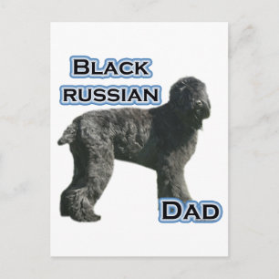 Black Russian Terrier Vater 4 Postkarte