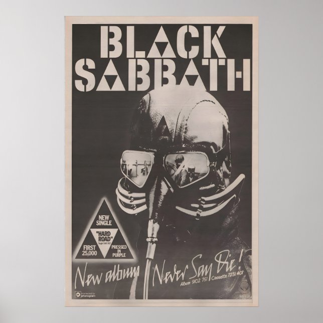 BLACK SABBATH Poster - 1978 original NME Never say (Vorne)