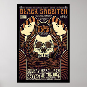 Black Sabbitch Gig Poster Druck – Feministische Ro