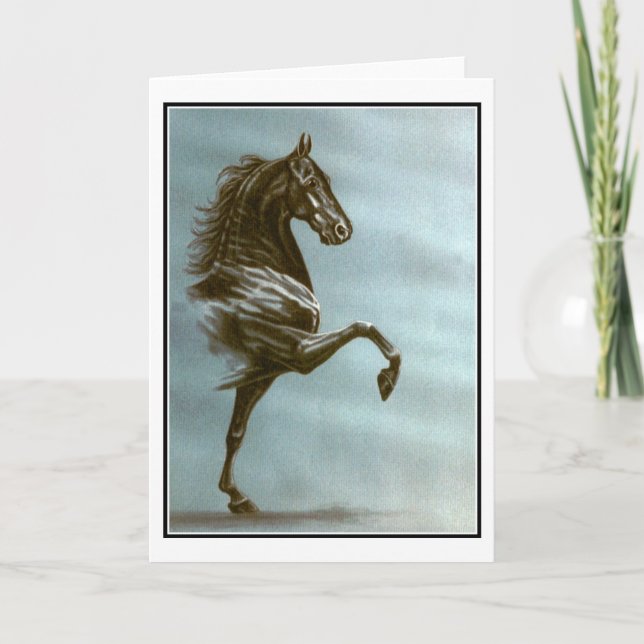 Black Saddlebred Card Karte (Vorderseite)