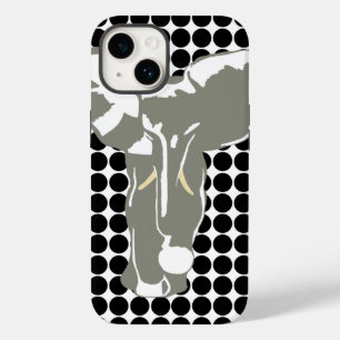 Black Safari Dot mit Pop Art Elephant Case-Mate iPhone Hülle