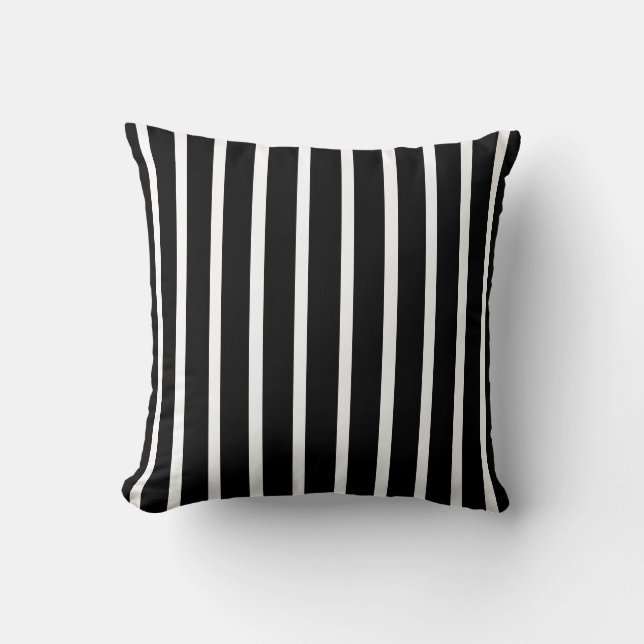 Black Safari Stripe Pillow Kissen (Vorderseite)