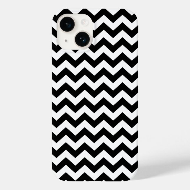 Black Safari Zickzack Case-Mate iPhone Hülle (Rückseite)