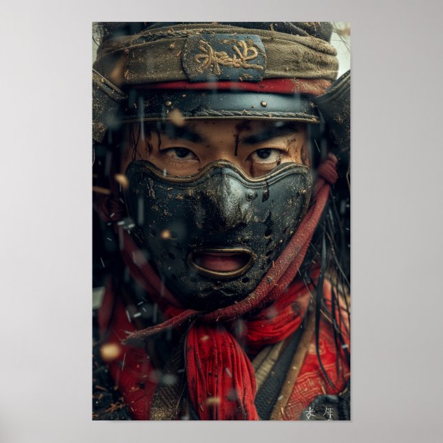 Black Samurai Horror Movie Poster - Gotik (Vorne)