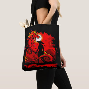 Black Samurai Red Dragon japanische Style Artwork 