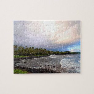 Black Sand Beach - Big Island Hawaii - 8 x 10 Zoll Puzzle