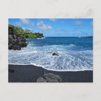Black Sand Beach, Waianapanapa Staat Park, Maui Postkarte