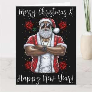 Black Santa, Big Nick Energie, unartig, Weihnachts Karte