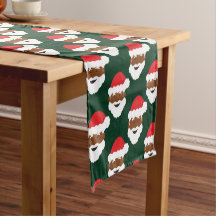 Black Santa Claus Brown Skin Green Weihnachten