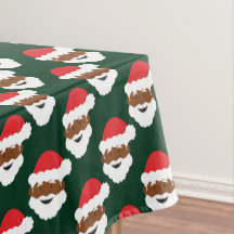 Black Santa Claus Brown Skin Green Weihnachten